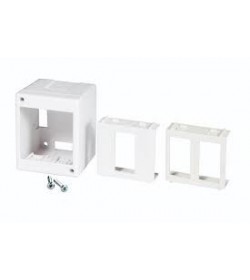 Scatola con adattatore 1 posto + adattatore due posti adatti per serie MAGIC e LIVING e GEWISS SISTEM WHITE