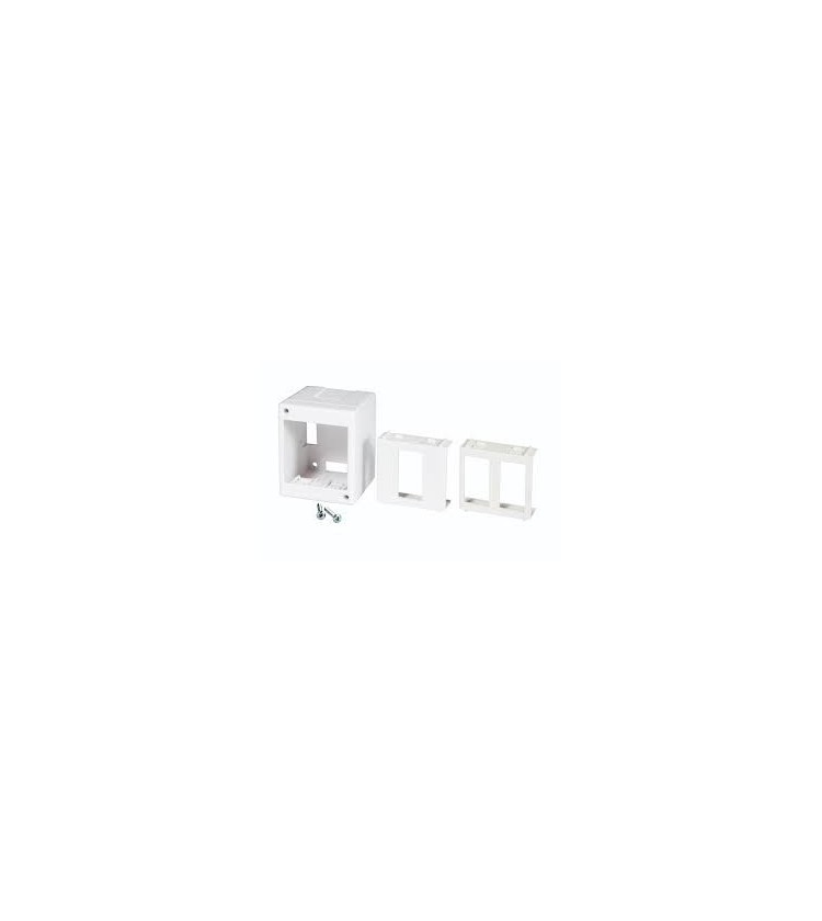 Scatola con adattatore 1 posto + adattatore due posti adatti per serie MAGIC e LIVING e GEWISS SISTEM WHITE