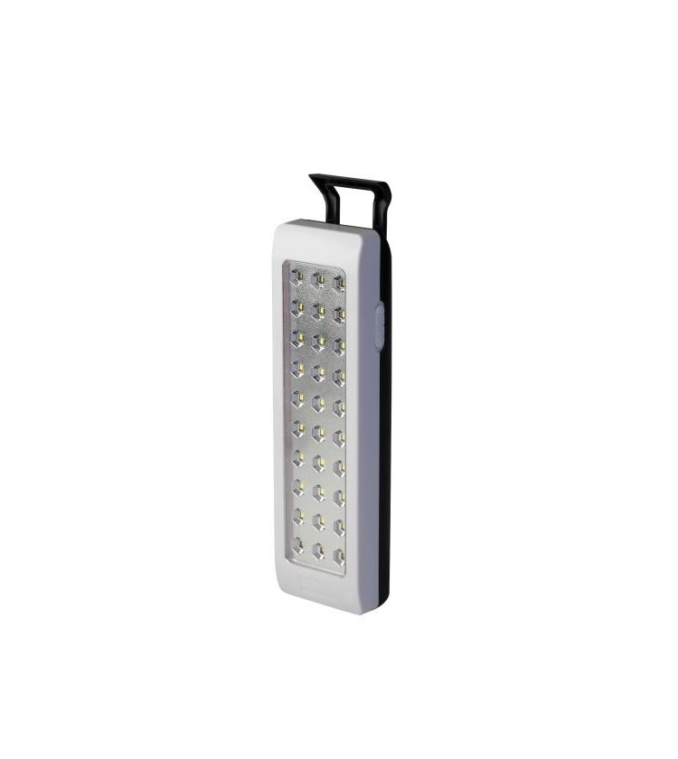 Lampada portatile di emergenza senza fili ricaricabile 230V~ a 30 LED 150 lm. Alimentazione con batteria al piombo 4 V 1,2 Ah. P