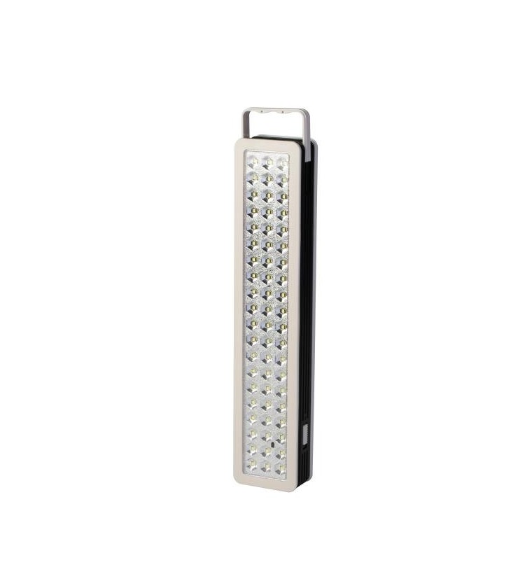 Lampada portatile di emergenza senza fili ricaricabile 230V~ a 60 LED 300 lm. Alimentazione con batteria al piombo 4 V 2 Ah. Pro