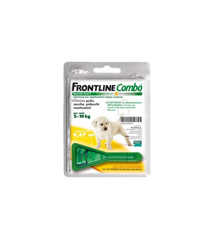 FRONTLINE® COMBO Spot-on Cani è una soluzione insetticida e acaricida in forma spot-on per cani. Grazie alla combinazione dei 