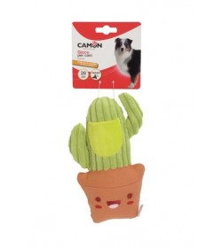 Simpatici e colorati giochi in tessuto per cani con le sembianze di 3 diversi soggetti come un uccellino, un cactus e una lampad