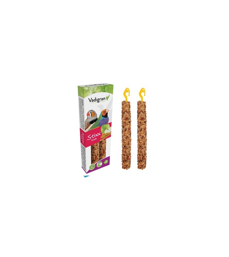 Snack Stixx FRINGUELLI TROPICALI Fruit 2 pezzi 85gr Lunghezza stix 16 cm COMPOSIZIONE: semi (miglio 45,5%), panico 4%), prodotti