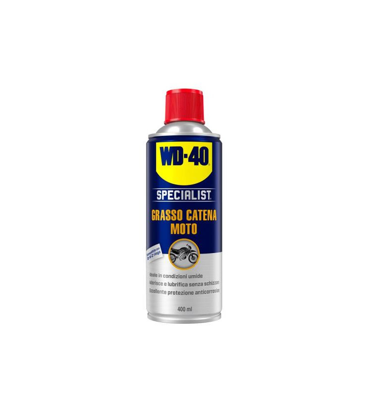 Lo Sgrassante Efficacia Immediata WD-40 Specialist®, con la sua formula a base di solvente, rimuove rapidamente grasso, olio e