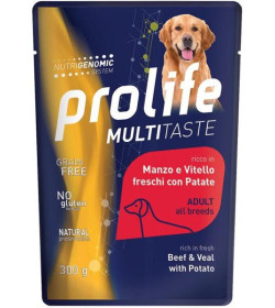 Alimento completo per cani ricco in Carne Fresca di Manzo e Vitello con Patate Senza conservanti, coloranti e aromatizzanti aggi