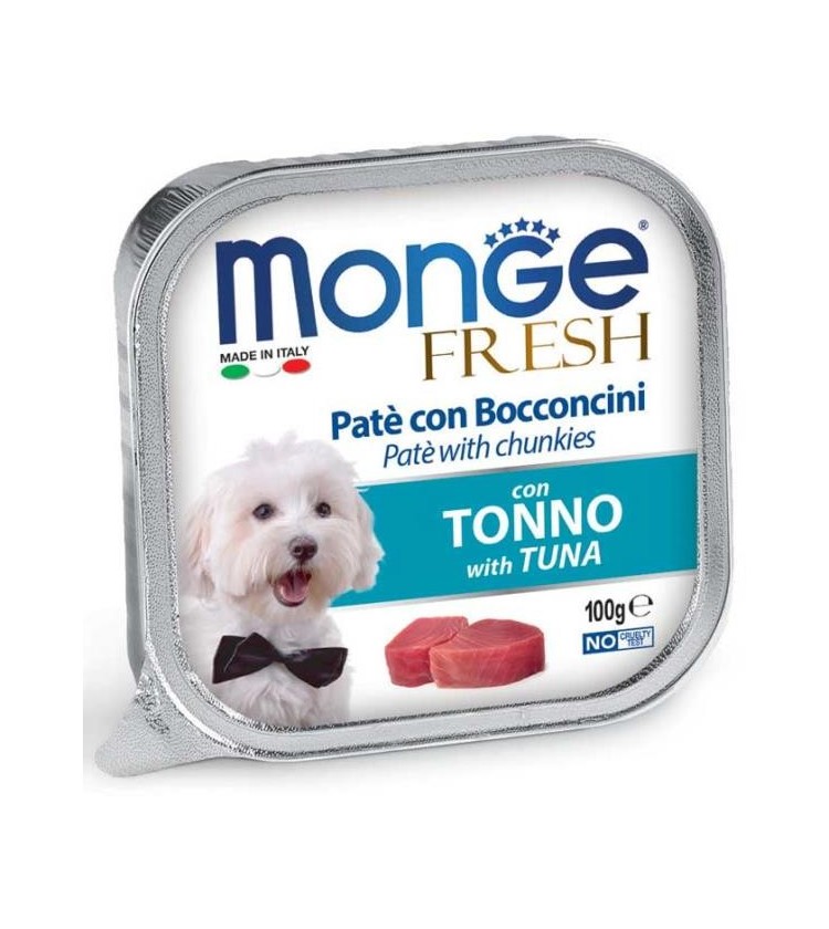 Delizioso paté con un cuore di prelibati bocconcini con tonno fresco selezionato per offrire ai nostri amici il benessere quoti