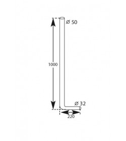 Tubo per cassetta a zaino d.50x32 mm.1000x220.