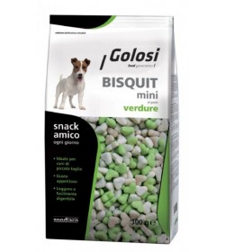 Bisquit MINI al gusto Verdura è un biscotto delicato e sfizioso in tre appetitose varianti di gusto ideale come snack o premio 