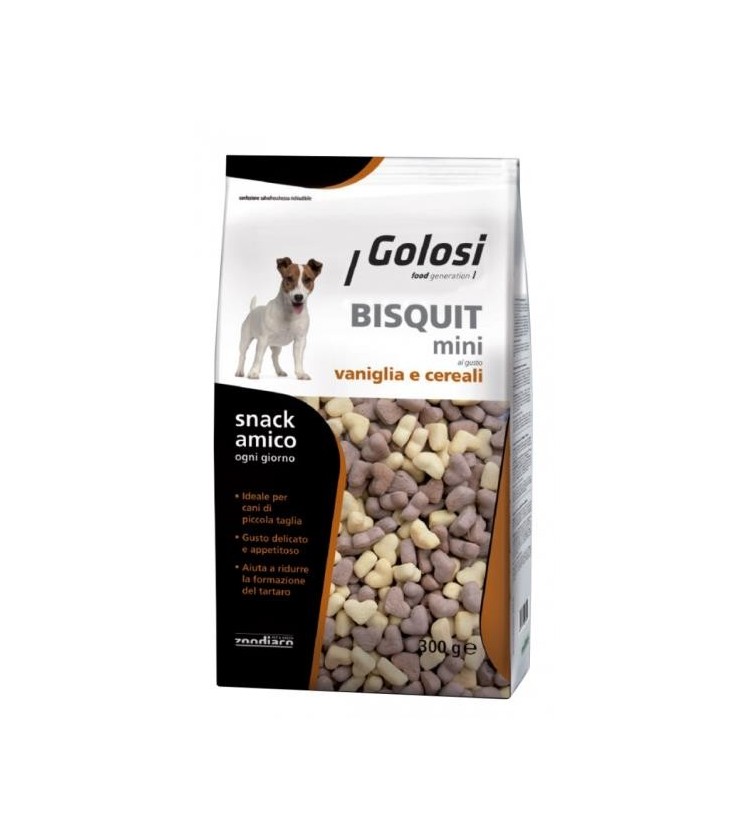 Bisquit MINI al gusto Vaniglia e Cereali è un biscotto delicato e sfizioso in tre appetitose varianti di gusto ideale come snac