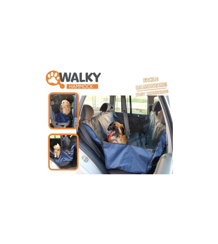 Proteggi i sedili della tua auto dallo sporco e dal pelo del tuo cane con il coprisedile Walky Pet Hammock, ideato per i sedili 