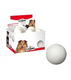 Palla da baseball per cani in resistente gomma. Ideale per far divertire cani di taglia medio piccola.