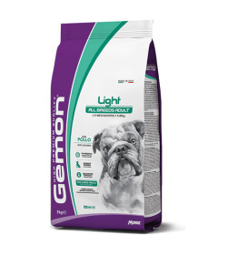 GEMON ALL BREEDS ADULT LIGHT CON POLLO è un alimento completo per cani adulti di tutte le taglie. La formulazione è caratteriz