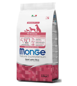 Monge Natural Superpremium All breeds Adult Monoprotein* Trota con riso e patate è un alimento completo per cani adulti di tutt