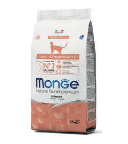 Monge Natural Superpremium Gatto Adulto Salmone è un alimento completo e bilanciato per gatti adulti. Formulato per il benesser