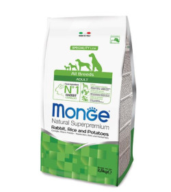 Le crocchette Monge Natural Superpremium Speciality Line Adult con Coniglio, Riso e Patate sono un alimento completo e bilanciat