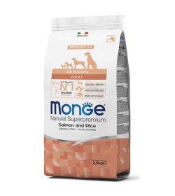 Le crocchette Monge Natural Superpremium Speciality Line Adult con Salmone e Riso sono un alimento completo e bilanciato per can