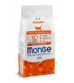 Monge Natural Superpremium Monoprotein* Kitten Anatra è un alimento completo e bilanciato per gattini. Specificatamente svilupp